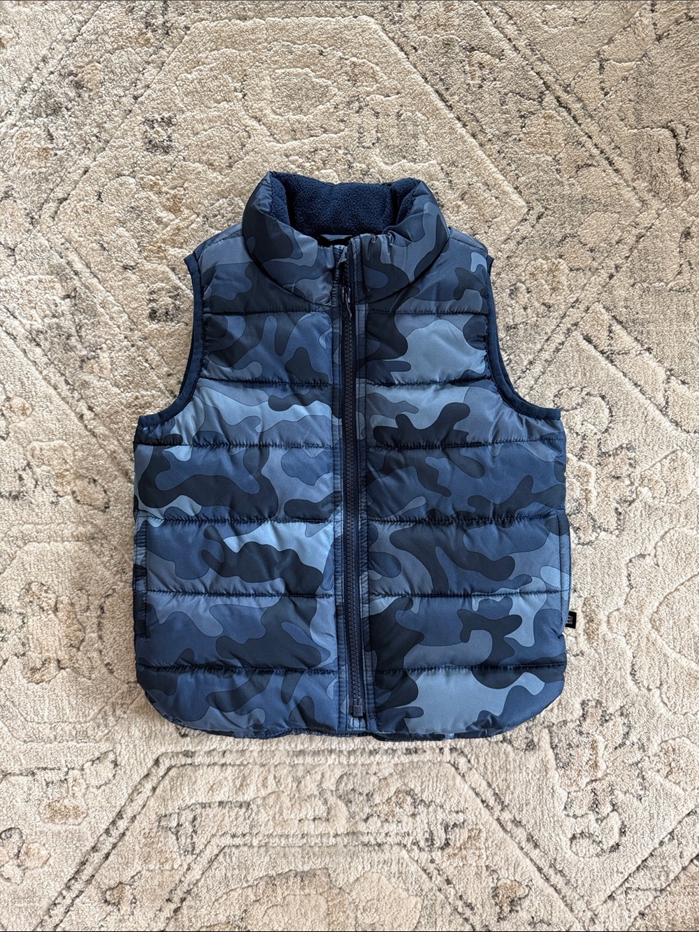 Gap Boys 3T Blue Camo Puffer Vest